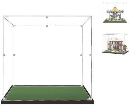 BOOVAX Vitrine für Lego 21330/10257 - Acryl Klar Schaukasten für [Home-Alone/Karussell] - Vitrine - 42x40x34cm | 2mm