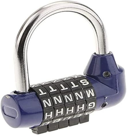 CvbGNJm Candado de combinación, candados de Equipaje, candado, candado de contraseña de 5 Letras, candados Combinados for Maletas y Equipaje, candados Combinados(Blue)