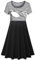 Generisch Robe de maternité en jean pour femme enceinte - Rayures de maternité - Allaitement, Noir , S
