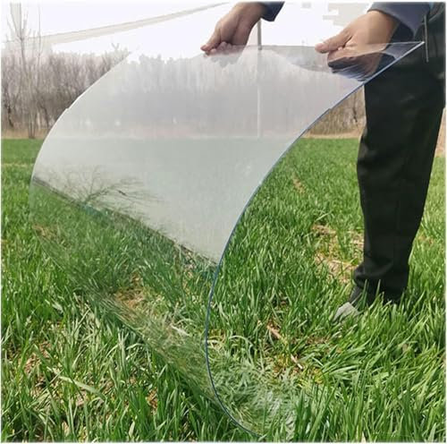 1,5 mm transparente Polycarbonat-Dachplatten für Carport, Garage und Busbahnhofsdächer, rechteckige Platten (B 1,22 x L 7 m), Pergola-Überdachung, Gewächshausplatten