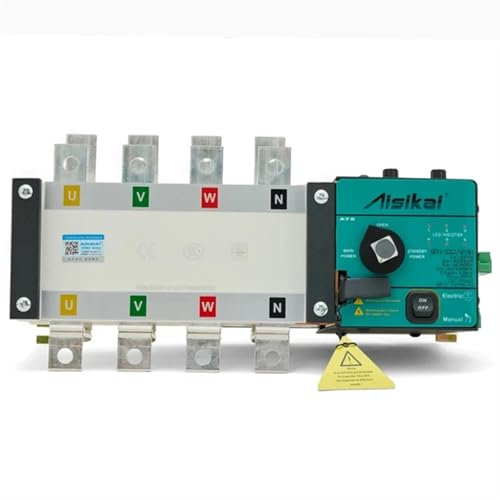Generador diésel ATS de 250 A y 300 A, 4 polos, doble potencia, interruptor de transferencia automático, CA 220 V, placa de control monofásica y trifásica(250 4P)