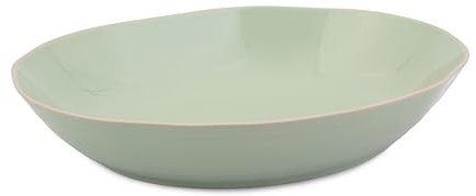 Jamie Oliver Big Love Bowl, Green Organic Shape, Made from Speckled Stoneware, Deep Rustic Bowl for Curries, Salads, Dishwasher, Microwave, Oven-Safe, 39x32CM
