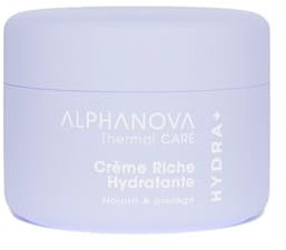 ALPHANOVA THERMAL CARE – Reichhaltige Feuchtigkeitscreme HYDRA+ – trockene bis sehr trockene Haut – Hyaluronsäure – natürlich – Bio-zertifiziert – 50 ml