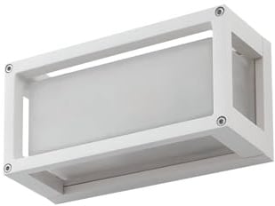 Lucande Wandleuchte außen Aurelien (spritzwassergeschützt (Modern) in Weiß aus Aluminium (1 flammig, E27) - Außenwandleuchten Wandlampe Led Außenlampe Outdoor für Außenwand/Hauswand