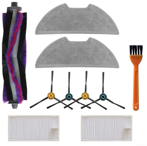 Kit de piezas de repuesto para robot aspirador Eureka E10s para M9 NERE10s para Obode A8, cepillo principal, cepillos laterales, filtros, almohadillas de fregona, accesorios de cepillo de limpieza