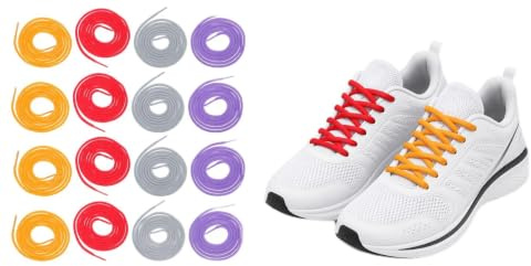 SHERCHPRY Lacets Ronds Tressés Couleur Unie Lot De 20 Lacets Chaussures Coloré Pour Baskets Chaussures De Sport Et De Course 120 cm Unisexes Pour Usage Quotidien