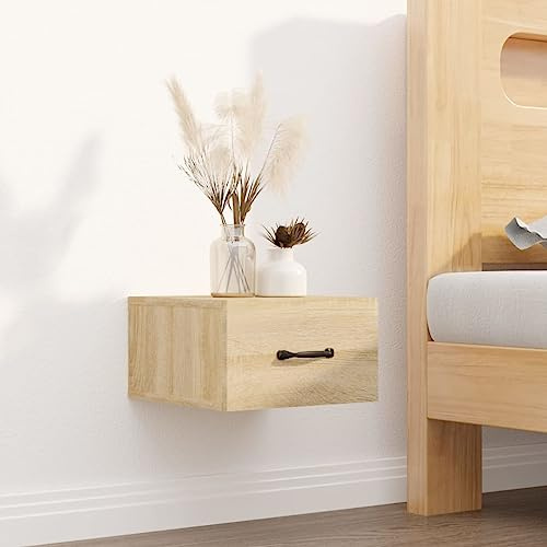 CKioict Wand-Nachttisch Sonoma-Eiche nachttisch beistelltisch for Wohnzimmer Schlafzimmer 35x35x20 cm