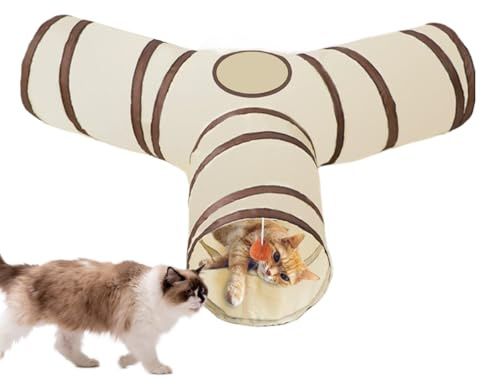 Katzentunnel und Röhren Faltbar, Gucklöcher, Ballnest, Beschäftigung, | Anti-Langeweile Katzenspielzeug-Röhre Anti-Langeweile,Bewegung,Schlafplatz,Zubehör für