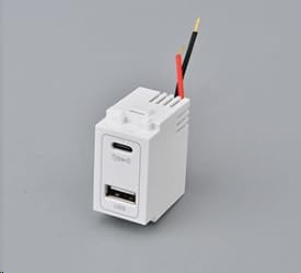2 unidades tipo C + módulo de alimentación USB, enchufe de 220 V a transformador de 5 V, 2,1 A tipo C + enchufe de carga USB, adaptador de conmutación, adecuado para smartphones y dispositivos
