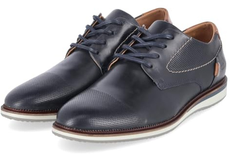 BULLBOXER 7LT0060302 4141B1 Herren Schnürschuhe Leder in blau - Gr. 41