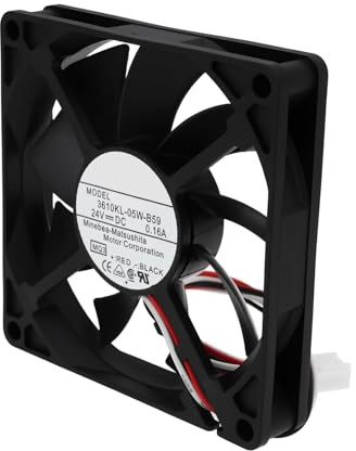 ECSiNG Ventilador De Refrigeración 3 Pines 80x80x15 mm DC 24v 0,16 a Compatible con 3106KL-05W-B59 para Caja pc y Servidor