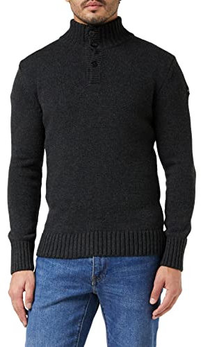 Schott NYC Homme Ploutrider4 Pull/Sweater, Gris (Anthracite), XL EU