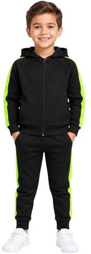 A2Z Kids Tracksuit Zipped Hoodie Joggers Activewear Loungewear Set | Comfortable Loungewear Ensemble Featuring Tapered Bottoms For Fitness