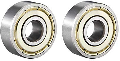 sourcing map 2 Stück 606ZZ Kugellager Doppelschild 6mmx17mmx6mm Rillenkugellager
