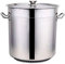 Acier inoxydable faitout - 40cm / 50L - Non Stick Marmite avec couvercle en acier inoxydable - fond composé