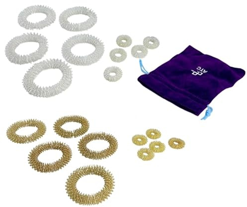Akupressur Massageringe Set (MIX 20 St. (je Farbe 5 Finger und 5 Hand))