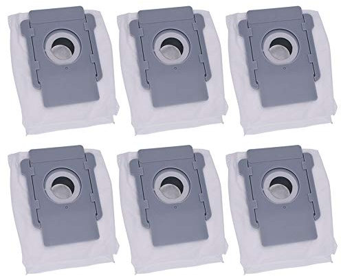 Hannets Lot de 6 sacs d'aspirateur de qualité supérieure compatibles avec iRobot Roomba S et i-Serie I Robot aspirateur I Roomba S9, i7 i7+ Accessoires Robot aspirateur n° i.6B