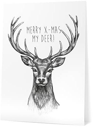 Papierschmiede® XMAS XXL Poster, 50x70 cm (B2) Deko mit Spruch zu Weihnachten, Wohnzimmer Wanddeko, Schlafzimmer, Küche Dekoration ohne Rahmen, My Deer (Hirsch)