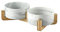 Gamelle pour Chien Personnalisé Gamelle pour Chien Double Bol en Céramique Marbré Gris pour Chien Chat Chiot Eau Nourriture Mangeoire pour Animaux Distributeur Multifonction Produit pour Animaux De