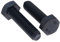 M12x70 Pernos de cabeza hexagonal negros, tornillos de cabeza de alta resistencia para construcción metálica, automotriz, maquinaria, bricolaje, acero HT Class 10.9 DIN933 12mm x 70mm (Pack of 5)
