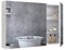 BELIWIN Wall-Mounted Mirror Cabinet White, 3-Door Mirrored Storage Cupboard, Adjustable Height Shelves Storage Unit (90 x 60 x 15 cm)
