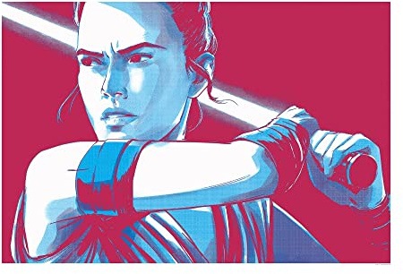 Komar Star Wars Faces Rey - Größe: 70 x 50 cm, Wandbild, Poster, Kunstdruck (ohne Rahmen)