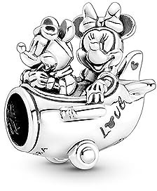 PANDORA DISNEY Charm Mickey & Minnie im Flugzeug silber 790108C00