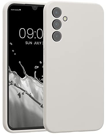 kwmobile Hülle kompatibel mit Samsung Galaxy A34 5G - Hülle Silikon gummiert - Handyhülle - Handy Case in Weiß matt