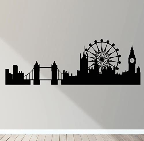 London Skyline Wall Art Decal Sticker Mural Decor Big Ben Bridge London Eye
