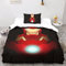 CPSUN Iron Man Bettwäsche Bettbezug Set Und Kissenbezug,bettwäsche Für Jungen Und Mädchen 3D Digital Print Dreiteiliger Bettwäsche,Mikrofaser 3 Teilig Sets Single（135x200cm）