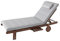 PillowPrim Gartenmöbel Matratze, für Liege, Sonnenliegen, Balkon, Outdoor, Liegenauflage, Polster, Sofa, Sitzkissen, Aschgrau, 204x60 cm