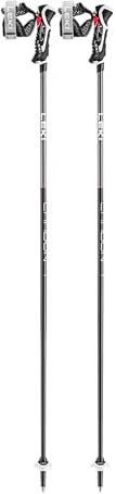 LEKI Damen, Herren Skistock Carbon 14 3D Black-Dark Anthracite-Bright red 130