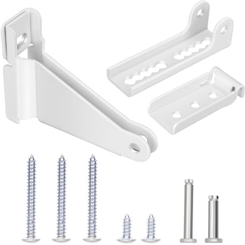 Storm Türschließer-Halterung, verstärkte Reparaturpfostenhalterung, kompatibel mit Andersen Emco, Larson, Pella, 40201 Türreparaturset, schützt Türen vor Schäden durch starken Wind (Weiß)