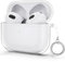 YLK Trasparente Custodie per AirPods di terza generazione Cover, Silicone Custodia Antiurto Accessori per Apple AirPods 3rd Generation 2021, con Moschettone (Trasparente)