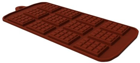 Molde para gofres para hornear, gofrera de silicona | 12 moldes profundos de silicona para barras de chocolate, antiadherentes, rectangulares, gruesos, aptos para alimentos, moldes para magdalenas,