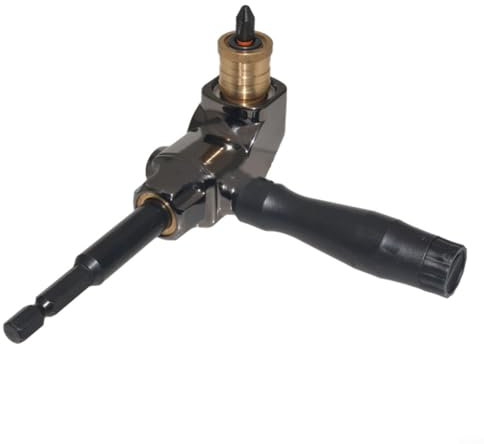 Alanmoship 90 Degree Right Angle Driver Adapter, Right Angle Drill Attachment, 90 Degree Drill Adaptor, For Electric Drill Self Locking Design For Easy Use