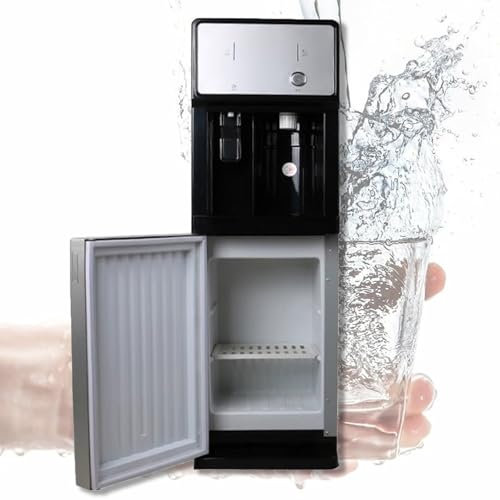Water Cooler-Freestanding Mains Fed Unit Loading Water Dispenser,Hot & Cold Freestanding Water Cooler 3 In 1 Water Cooler Dispenser For Instant Hydration For Home Office School