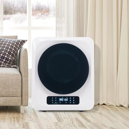 Merax Klein Wäschetrockner, Ablufttrockner mit 5 Programme, Wandmontierbar Ablufttrockner, Überhitzungsschutz und Mehrfachfiltration, 850W, 2,5 KG, Betriebszeit bis 130 Minuten, Weiß