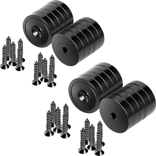 Neosmuk Magnete, 25mm Durchmesser, ideal für Holzwand, Whiteboard, Tür, Haus, Küche, Büro (schwarz, 20 Stück).