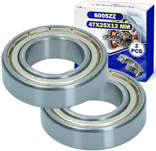 2 Pièces Roulement a Bille 6005ZZ pour Machine a Laver avec Taille 47x25x12 mm - MONTERAL