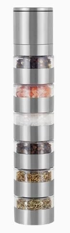 SAVOSWEET 6-in-1 Camping Gewürzset mit Gewürzmühle