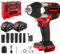 ONEVAN Cordless Impact Driver Electric Wrench - High Torque Electric Impact Gun, 1700 N.m Max Torque, 3 Speed Forward and 2 Reverse Impact Driver for Car Tyre Change