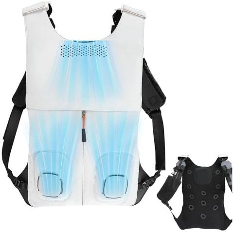 SJWJWOO Jacket with Fans for Cooling Flexible Adjustable Reusable, Cooling Ice Vest Battery Powered Cooling Vests for Outdoor Work,Camping,Farm,Jobsite