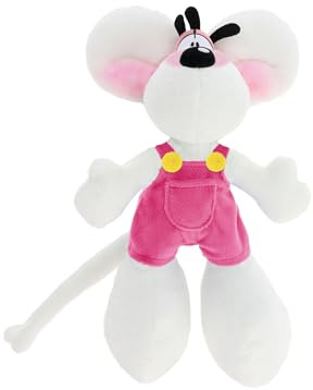 Diddl - Plüschtier in Latzhose, Rosa, 20 cm – 100% recycelt – Plüschtier umweltfreundlich und weich – originelles Geschenk für Kinder – Maus 90er Jahre zum Sammeln – Geschenk für Kinder und