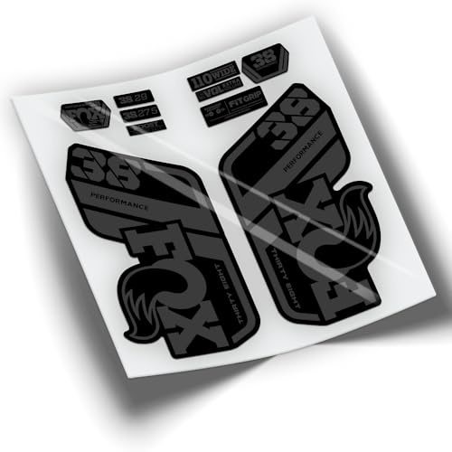 Ref: VP439 Aufkleber, kompatibel mit Fox 38 Gabel, Performance 2021-2025, MTB, Sticker, Aufkleber, Aufkleber für Mountainbikes, Grau 073