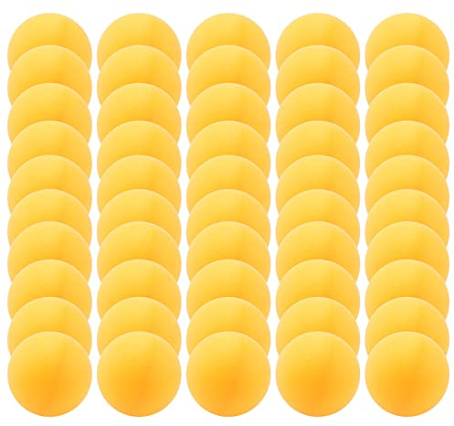 50 Stück 40 mm Tischtennisbälle Gelb, Trainingsbälle, Tischtennis Ball | Tischtennis Training Ball mit 40 mm Durchmesser für Tischtennis Training Schule Hobby, Robuste Übungsbälle