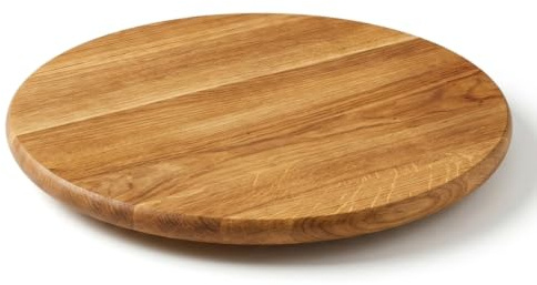 Tagliere rotante 45 cm rovere legno per servire pizza snack da forno