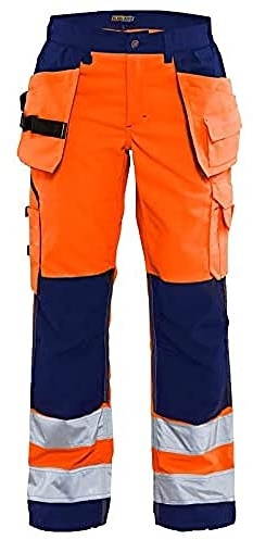 Blaklader 71561811 DAMEN-HOCHVISIERHOSE , Orange/Marineblau, grootte C34