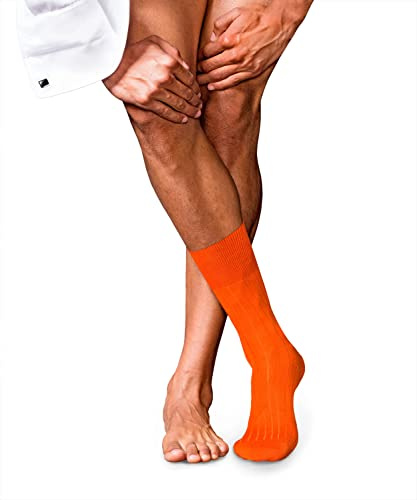 FALKE Men's No. 2 M So Cashmere Plain 1 Pair Socks, Orange Red Clay 8095, 5.5-6.5