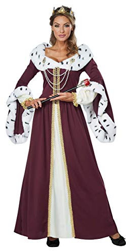 California Costumes 01460M Royal Storybook Queen Adult Woman Costume Game of Thrones Sized, Solid, Red, Medium